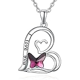 Palpitate Heart Necklaces for Women Forever Love Pendant Necklace Anniversary Valentine's Day Christmas Gifts for Lovers Wife Her Mom