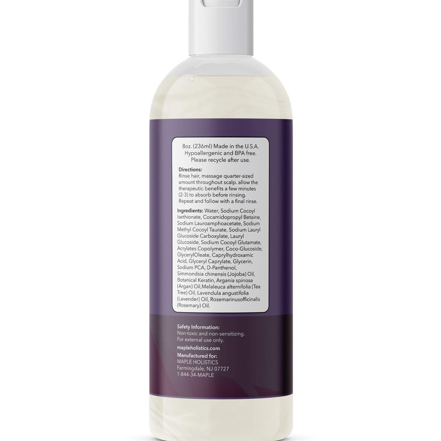Pure Tea Tree Oil Shampoo - Natural Essential Oil Shampoo - Sulfate Free Hydrating Cleanser : Hair Shampoos : Beauty
