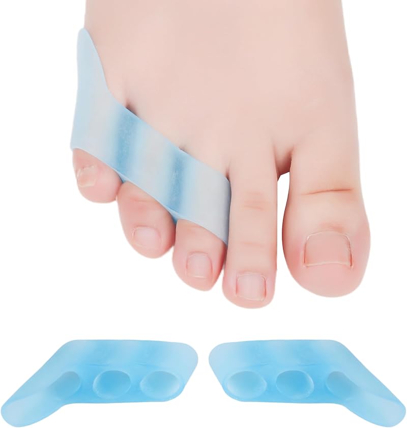 DYKOOK Pinky Toe Separator 6Pcs 3-Hole Toe Cushions Tailors Bunion Corrector