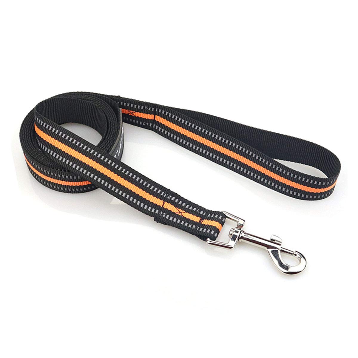 Accod Portable Dog leash Dog Training Rope Night Reflection Dog Training Walking Running Lead Leash with Tightly Webbed Nylon for Small, Medium and Large Dogs -2M Long (Orange)