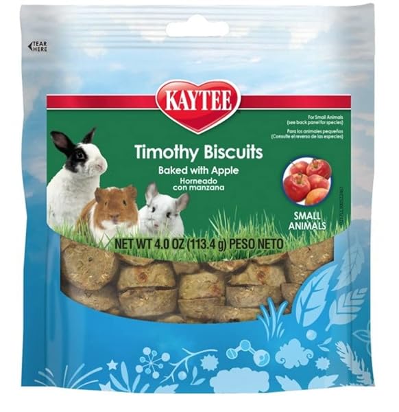 KAYTEE (6 PACK TIMOTHY HAY BAKED APPLE SMALL ANIMAL TREATS, 4-OUNCE