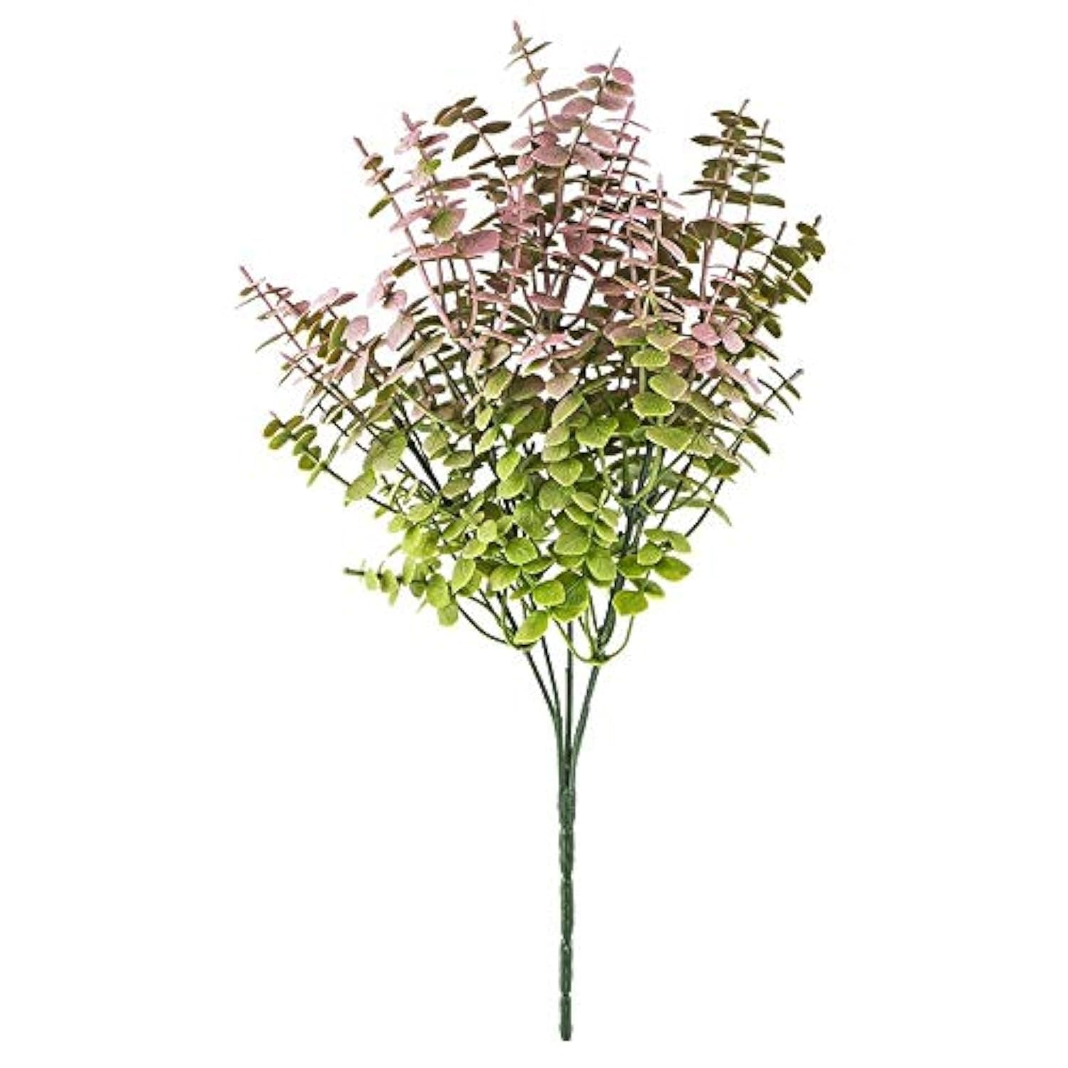 Decorative bush, leaves 1, 33.5 cm long, 5 stems, green, rose