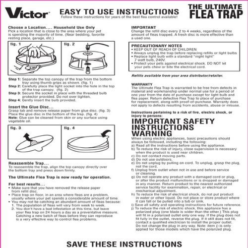 Victor M230 Ultimate Flea Trap (Pack of 1 Trap and Refill combo) - //coolthings.us