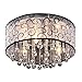 DINGGU 4 Lights Flush Mounted Modern Drum Ceiling Light Chandelier Lamp Fixtures Rain Drop Decoration