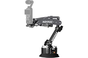 MOVMAX Blade Arm Compatible with DJI Osmo Pocket 3, Solar Electronic Suction Cup Camera Mount with 1/4 Screw/Quick Release/Du