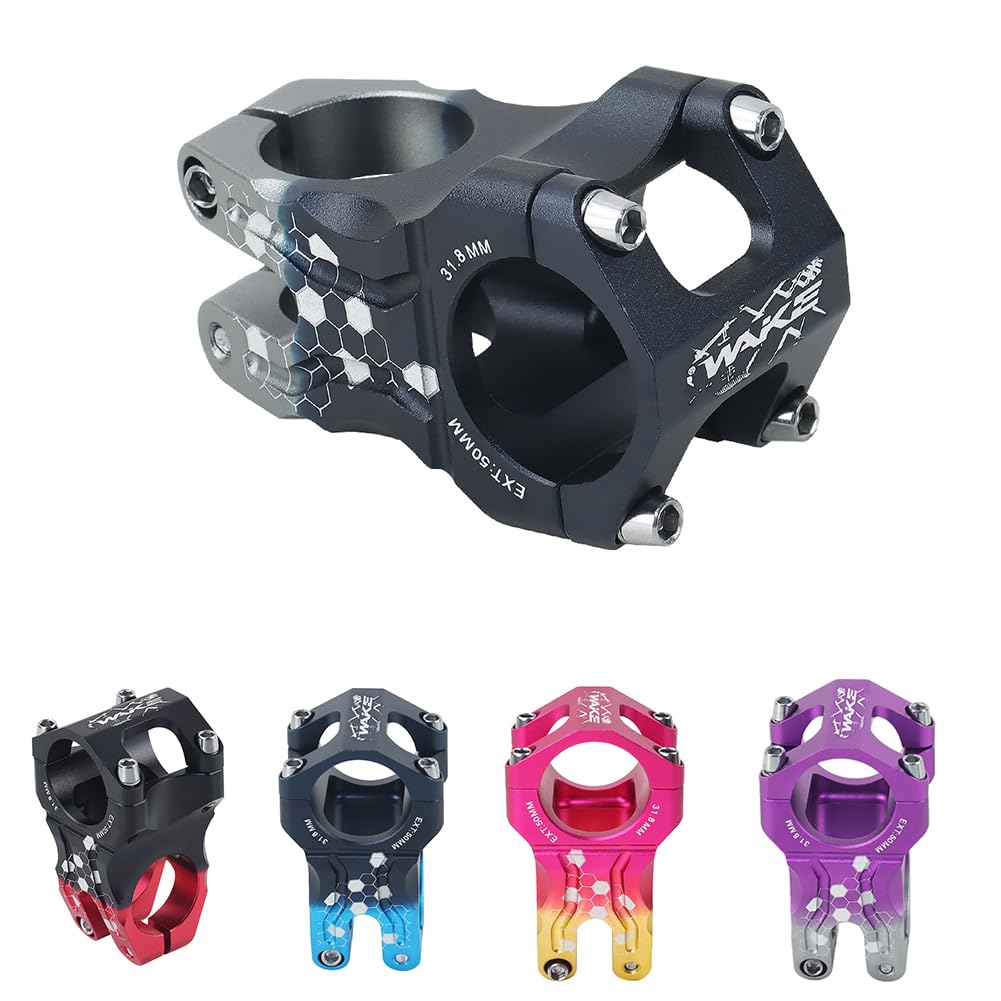 BESNIN Bike Stem 0 Degree 35mm/50mm Short MTB Stem, CNC Machined Aluminium Alloy, 31.8mm Handlebar Clamp for Mountain Bike, Gravel, Enduro, DH, XC & E-Bike (Two-tone Black/Gray, 31.8x50mm)