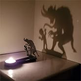 Funny Shadow Candle Holders for Halloween Decorations, Halloween Candle Holders, Vintage Candleholder Tabletop Decorative Tealight Candle Holder for Halloween Home Decor (B)