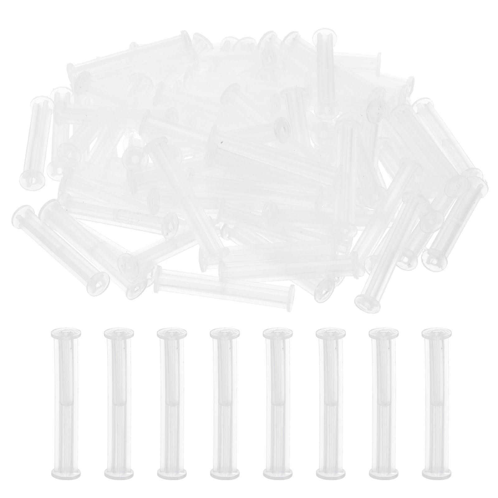 PATIKIL PCB Support Spacer, 100Pack 40mm/1.6" Supporting Height Column PCB Standoff Isolation Board Stand Cylinder Plastic Support for PCB PC Board, Clear