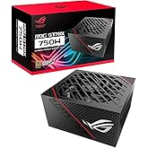 ASUS ROG Strix 750 Fully Modular 80 Plus Gold 750W ATX Power Supply with 0dB Axial Tech Fan and 10 Year Warranty