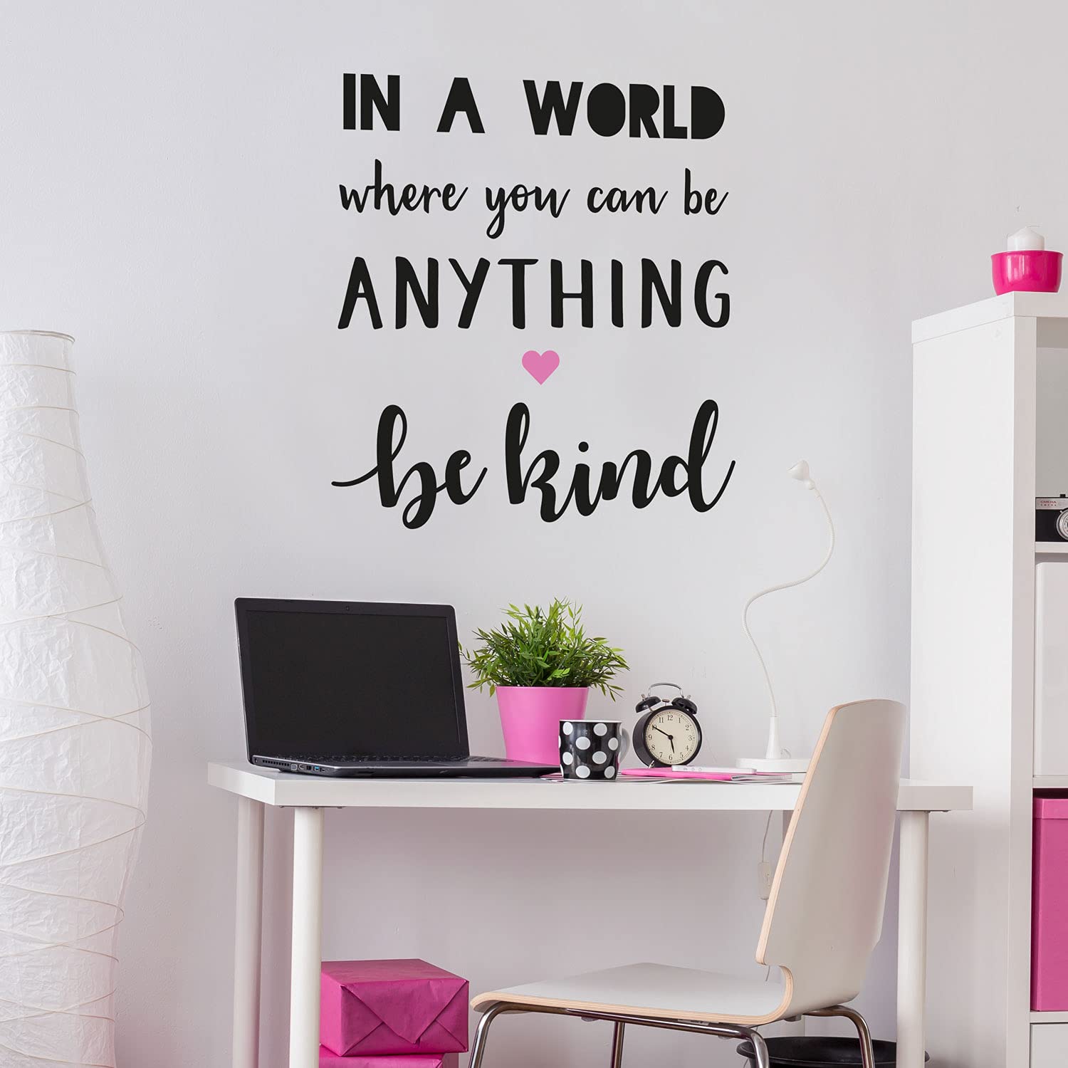 Stickerscape in A World Where You Can Be Anything Wall Sticker | Perfect for A Childs Bedroom, Playroom Or Nursery | Easy to Apply | Quote Wall Stickers