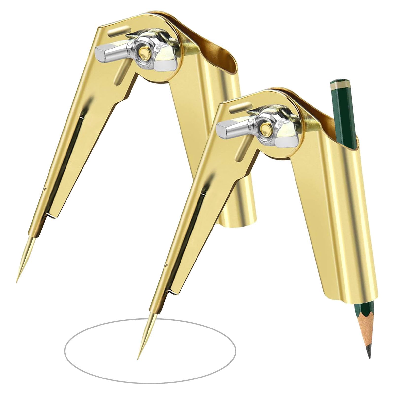 KIPTVO 2PCS Scribe Tool Kit, Multi Function Scribing Tool, Accurate Circle Compass for Woodworking, Drawing, Drafting, Geometry