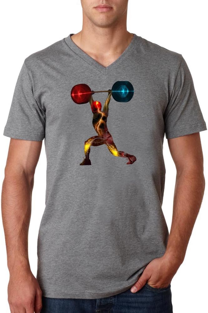Nothingtowear Weightlifting Lightning Electric Logo dope Sport Men's Vneck T-Shirt