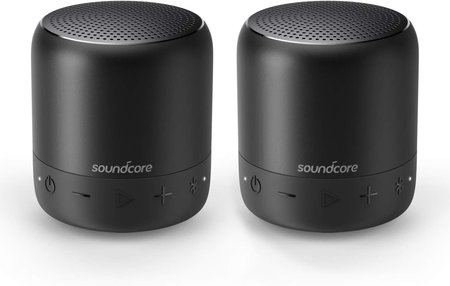 Anker Soundcore Mini 2 Pocket Bluetooth Speaker 2-Pack with 15-Hour Playtime, IPX7 Waterproof, Wireless Stereo Pairing, Outdoor Speaker with Ultra-Portable Design and Enhanced Bass [2-Pack] (Renewed)