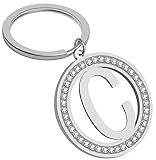 Giftale Girly Keychains for Car Keys Initial C