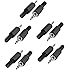Uxcell 10-Pieces Black Plastic Housing 3.5mm Audio Jack