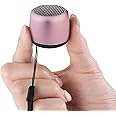 YXYKODM Best Mini Portable Bluetooth Speaker with HD Sound & Bass I Smallest Wireless Bluetooth Speakers for Phone/PC/Tablet I Photo Selfie Button Answer Phone Calls I Cute Tiny Speaker (Rose Gold)
