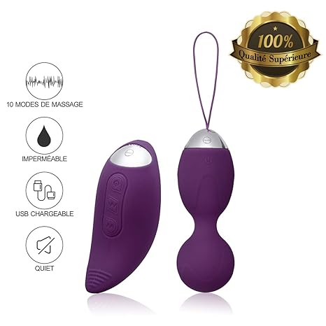 Vibratoren für Sie mit Fernbedienung, Fovel Vibrator für Sie Klitoris 10 Vibrationsmodi Wasserdichter Liebeskugeln kabelloses