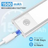 Haokiang 2Pack Under Cabinet Lights 39 LEDs 24cm USB Rechargeable Motion Sensor view 2