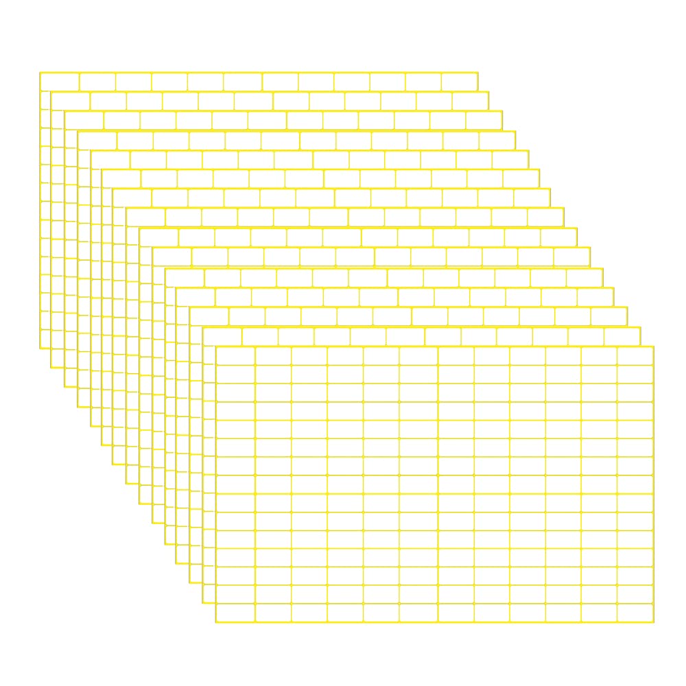 WYAN 2700 Pcs White Sticky Labels, Sticky Labels, Removable, Small Sticky Label, for Bottle, File Folder, Jar Box, School, Office, Kitchen (9 * 13mm)