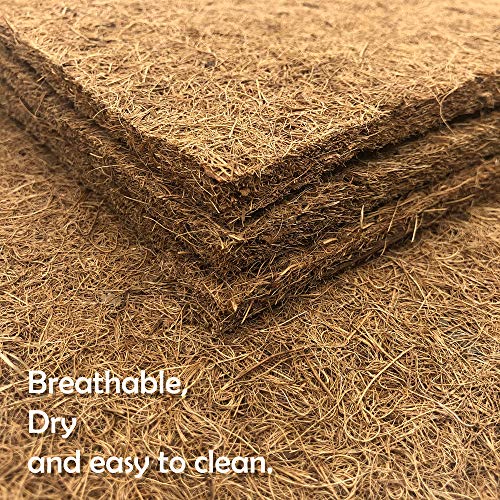 LiMio Reptile Mat Coconut Fiber Bedding, Organic Terrarium Substrate Liner, Soft Carpet for Reptile Terrarium Use for Chameleon Beardie Tortoise, Easy to Clean Carpet for Chameleon(3 Mat)