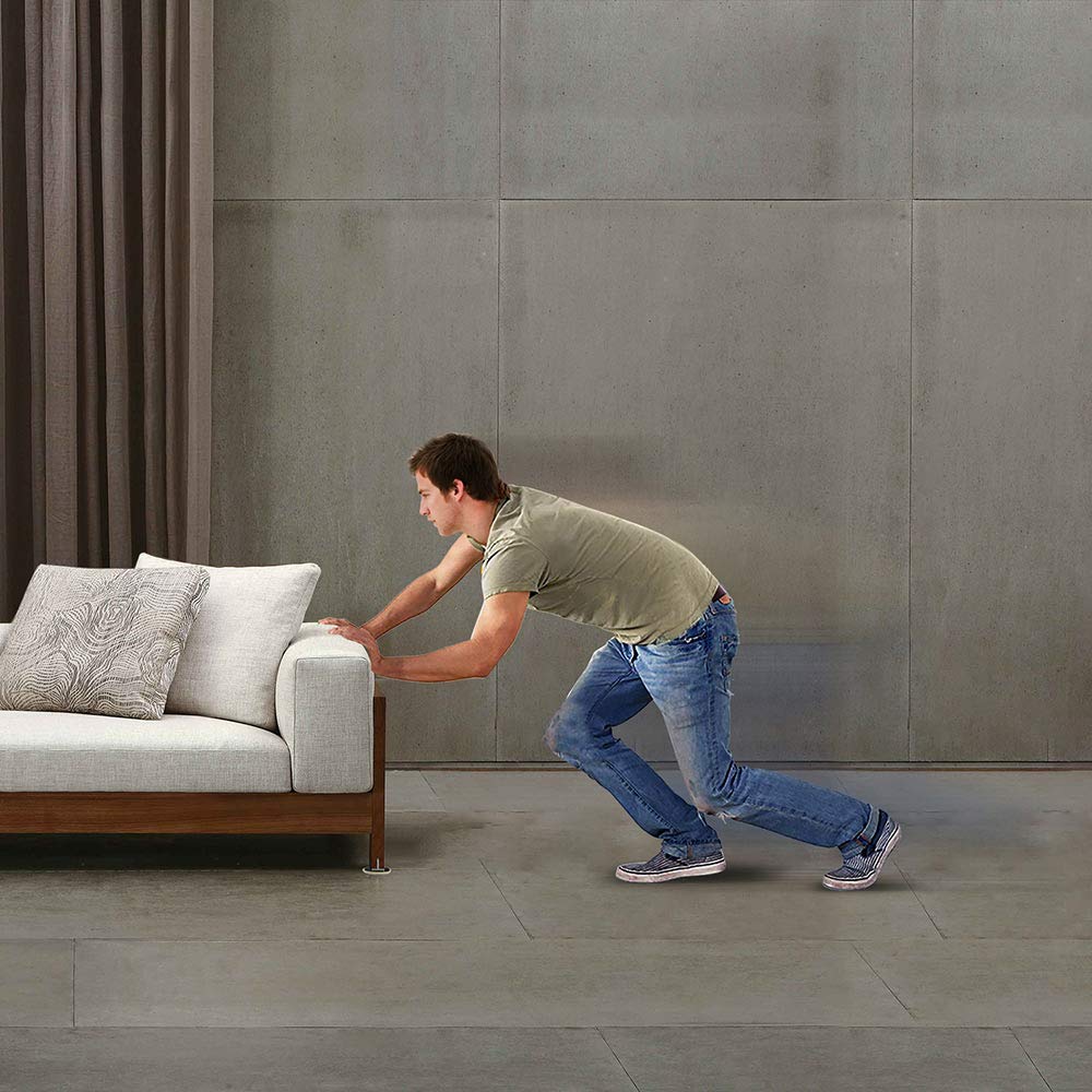 16 PACK Moving Furniture Sliders - Carpet Sliders Pads, Reusable Heavy Furniture Movers Sliders, Furniture Flooring Coaster, Round Carpet Furniture Mover for Carpeted Surfaces, Reusable Pads for Moving Heavy Furniture 3-1/2\