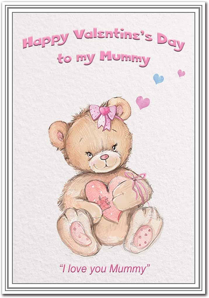 Valentine S Day Cards For Family Designs For Families Unusual Unique Funny Mummy Valentine Card Amazon Co Uk Office Products