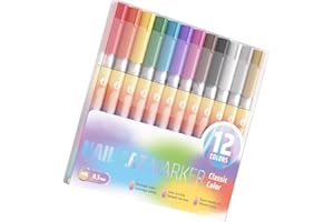 12 Color Acrylic Art Marker 0.5mm Fine Tip for Artists Students Drawing Craft Projects Art Pens