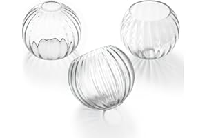 ANYLOVE 3 Pack Clear Glass Shade,Replacement Globe & Cover for Lighting Fixture, 6" Diameter, Replacement with 1.65 Inch Fitter for Wall Lamps Chandeliers or Ceiling Light (3 Pack - 6 Inch - Clear Glass)