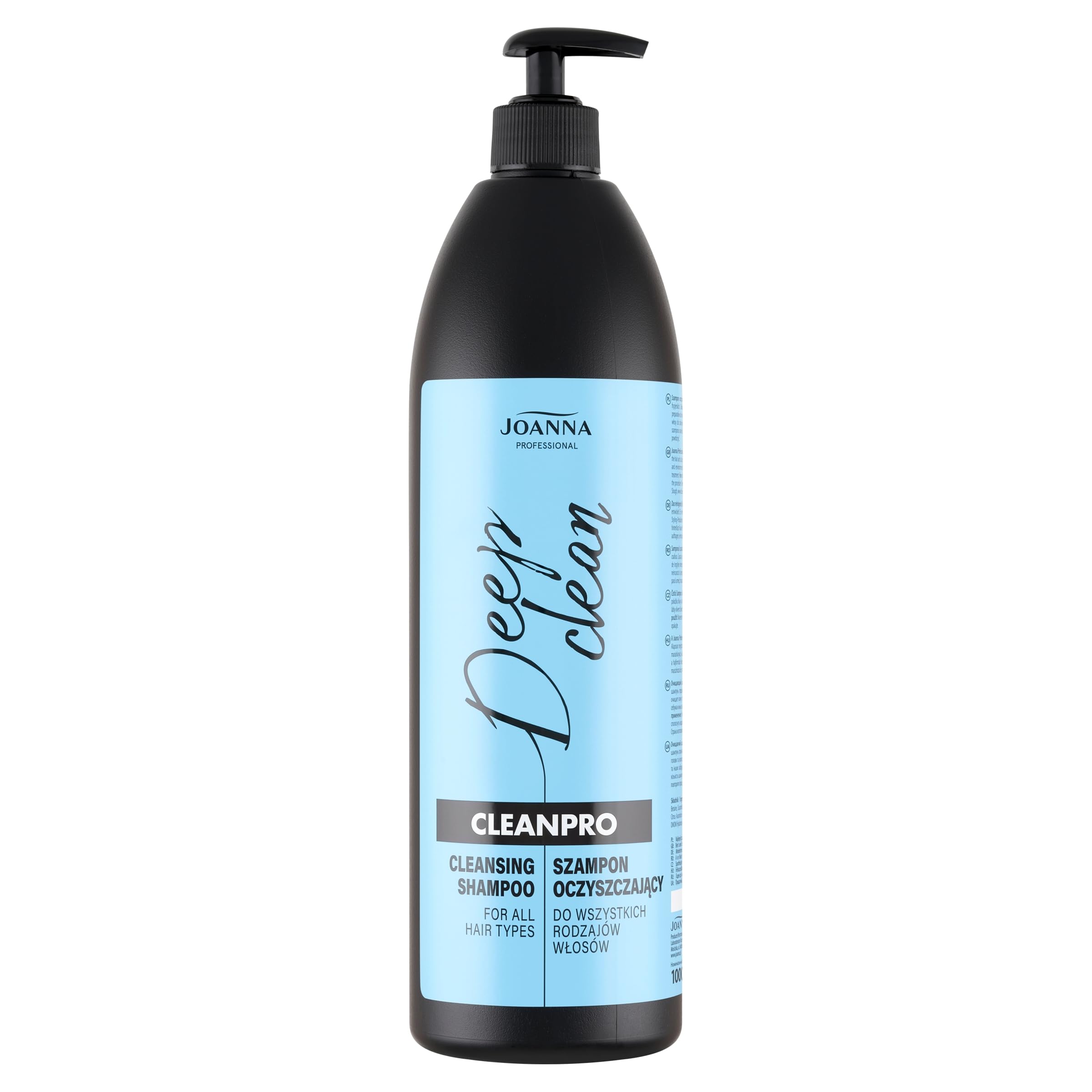 Joanna Professional CleanPro Complex Cleansing Hair Products – Deep Cleansing Shampoo – Removes All Dirt, Sebum, and Styling Products – Leaves Hair Fresh – Contains CleanPro Complex – 1000 ml
