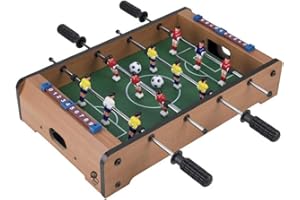 HEY! PLAY! Foosball Table - 20-Inch Mini Soccer/Football Table Game for Arcade, Game Room, and Mancave - Set Includes Two Balls and Score Keeper by Hey Play