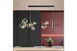 Nordic Living Room Simple Restaurant Glass Ball Chandelier Magic Bean Molecule Bubble Lamp Full Spectru Bedroom,Nordic Vintag