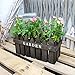 Revolumini Herb Planter Boxes, Wood Porch Deck Railing Planter, Rectangle Window Planter Box Container with Removable Metal Liner, 5 Colors (1, H: 7.2’’ Open: 13.5×6)（Black）