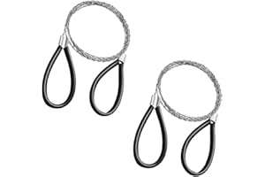 Stainless Steel Survival Wire Cable Saw, Heavy Duty Emergency Steel Wire Saw Pocket Size Outdoor Cutting Tool for Wood Campin