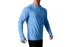 Men'S Upf 50+ Sun Protection Long Sleeve Fishing Hiking Performance Shirt Outdoor Lightweight Full Zip Hoodie Jacket