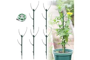 AIIONP 5 Pack Stackable Monstera Plant Support, Garden Plant Support Stakes for Indoor Outdoor Plants, Climbing Plant Support Structures Plant Holder Stick Moss Pole for Support Tall Potted Plants (5 Pack)