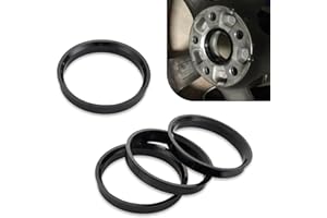 Civwesi Pack-4 Car Wheel Hub Center Ring, 2.87" OD 2.36" ID Plastic Dust and Rust Adapter Ring, and Anti-Vibration Reducing Shaft Collar, Compatible with Specific Models (Black)