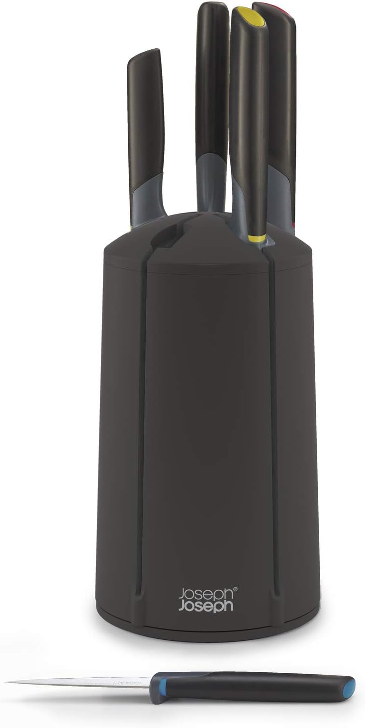 Joseph Joseph Elevate Knives 5 piece Carousel Set including rotating knife block, Japanese Stainless Steel - Multicolor - Image 5