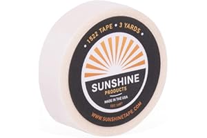 SUNSHINE TAPE 1522 3M Wig Tape Roll (1/2" x 3 Yards), Premium Hair Replacement Adhesive, Doublesided Transparent Tape