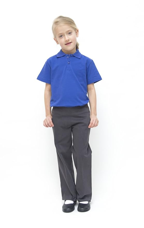 School Uniform 100 Organic Cotton Girls Grey School Trousers with