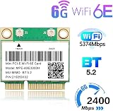 Gathukila WiFi 6E AX210 2400Mbps AXE3000H Mini PCI-E Card BT 5.2 802.11AX view 2