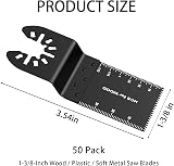 Meff-Mluk 50Pcs Oscillating Tool Blades Universal Multitool Blades Wood Metal view 2