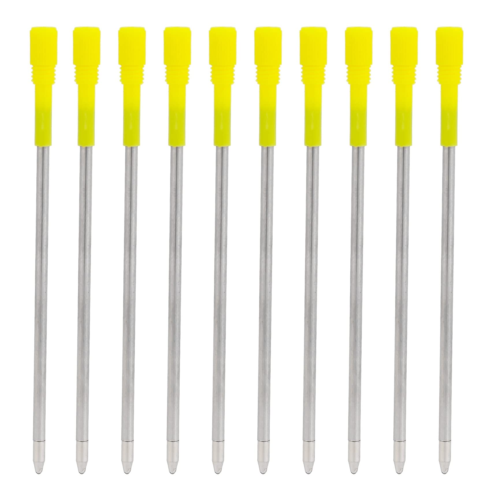 Ranber 50 Pieces 3.2 Inch Black and Blue Ink Ballpoint Pen Replacement Refills Smooth Writing Ball Point Pen Refills for Big Crystal Diamond Pen