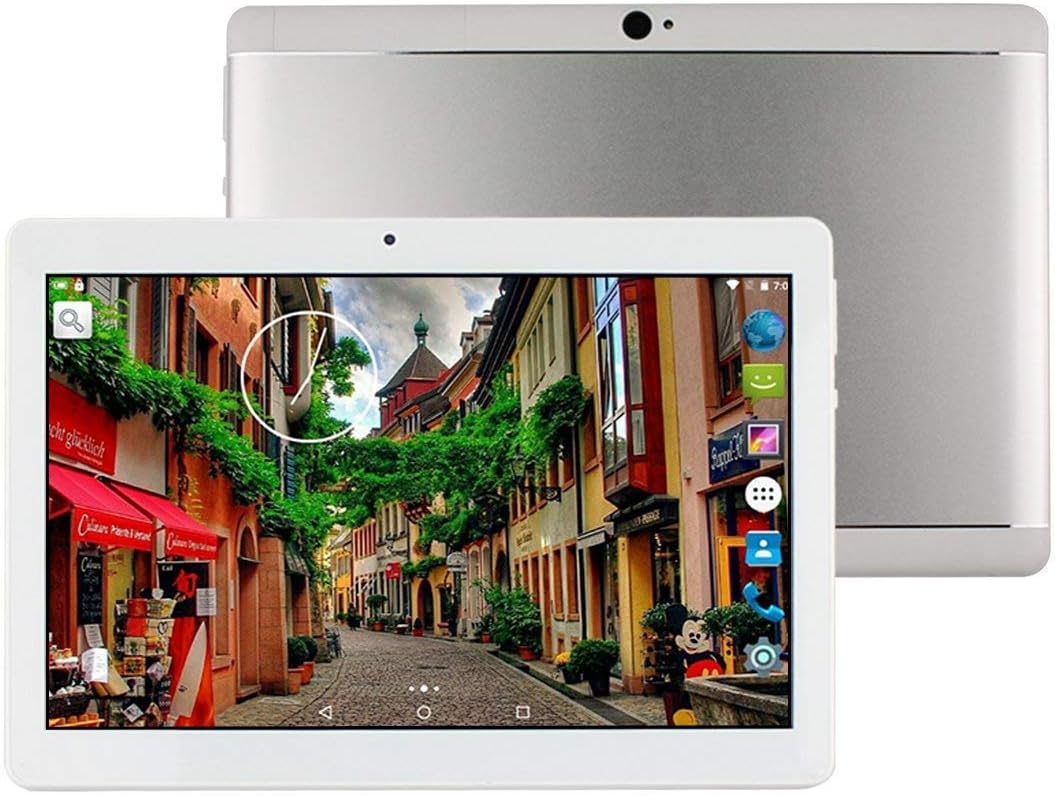 MAIJEEP 10 inch Tablet android 6.0 Octa Core Super Fast CPU, 2GB Ram+32GB Disk,Dual Camera, Wifi, Bluetooth, 10 inch android tablet 1280x800 HD IPS screen, Google Play, (Metal silver)