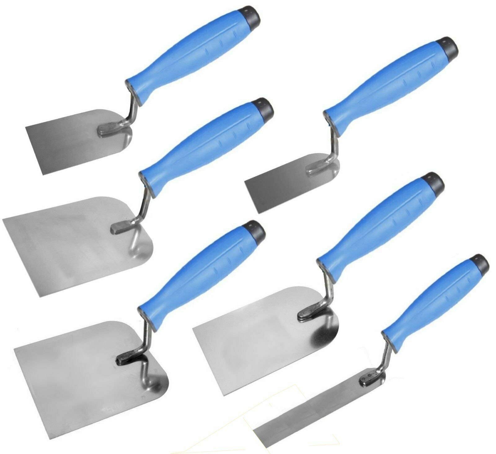 Margin Trowel Set of 6pcs Rubber Handle. Stainless Steel (Set)