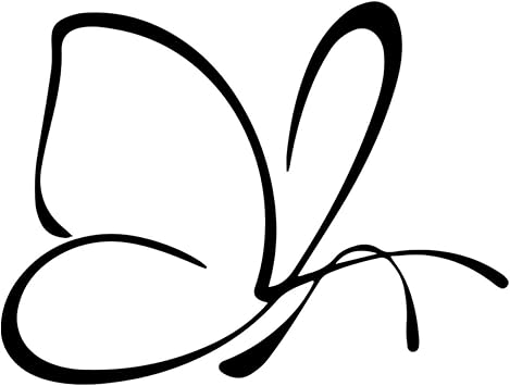 Amazon Com Bargain Max Decals Simple Butterfly Outline Decal
