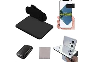 CHUANGJIA Smartphone Camera Mirror Reflection Clip Kit,Mirror Reflection Clip Kit,2024 New Mirror Reflection for Phone Camera,Mobile Phone Shooting Supplies,Suitable for Travel and Easy to(Black-1pc)