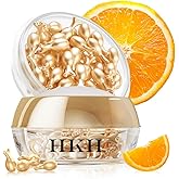 HKH Vitamin C Super Serum for Face - Anti Aging Skincare Vitamin E Facial Serum Capsules with Niacinamide - Vit C Serum Oil for Women - Moisturise & Even Skin Tone - Travel Friendly (38 Capsules)