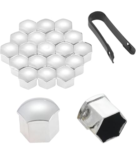 Car Wheel Nut Covers Caps for Volvo V40 V50 V60 V70 V90 XC40 XC60 XC70 XC90, Auto Tyre Hub Screw Nut Wheel Lug Nut Bolt Caps Kit Protection Center Hub Cap Set