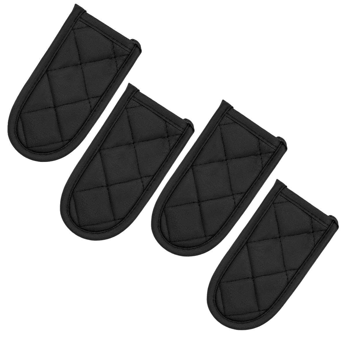 Photo 1 of Evoio Cast Iron Skillet Handle Covers, Pot Handle Covers Heat Resistant, Heat Resistant Pot Pan Skillet Hot Handle Holder Sleeves Mitt Cover for Kitchen, BBQ and Baking Cookware (4-Pack Black)