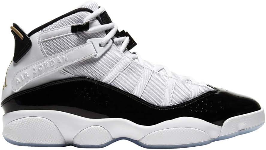 jordan 6 rings black white gold